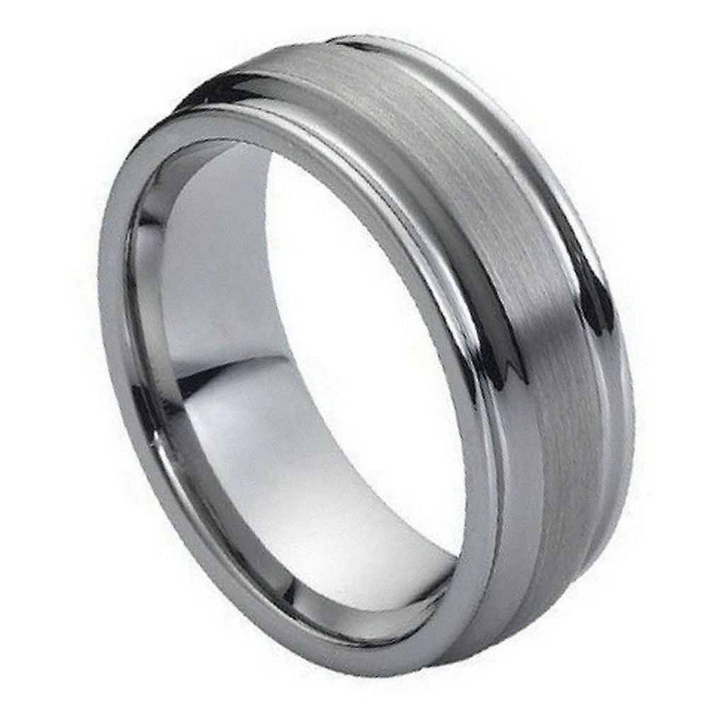 Ring Size 9.5 Security Jewelers Cobalt 8mm Black Laser Design /& Ridged Band Size 9.5