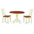 thumbnail image 2 of East West Furniture Hartland 3-piece Dining Table Set in Buttermilk and Cherry, 2 of 2