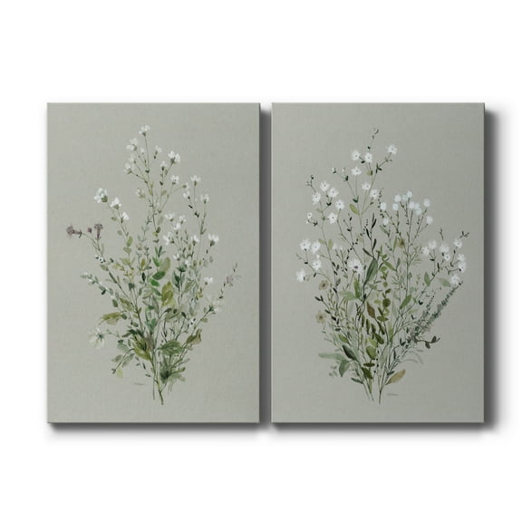 Bouquet of Grace I Premium Gallery Wrapped Canvas - Ready to Hang - Set of 2 - 12 x 18 Each