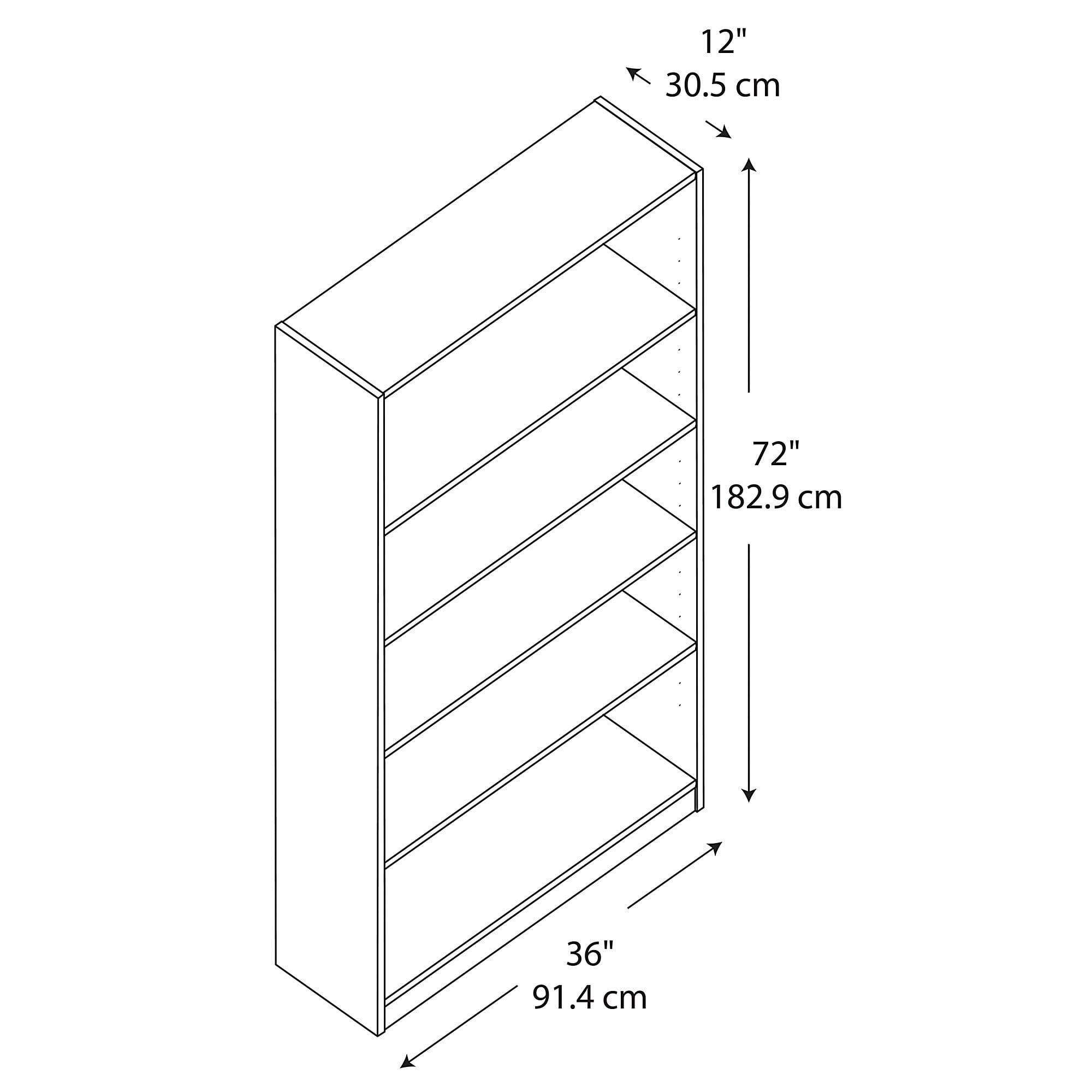 Bush Furniture Universal 5 Shelf Bookcase