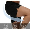 thumbnail image 4 of Taigaofy Men's 5" Workout Athletic Running Shorts Quick Dry Lightweight Gym Shorts Black L, 4 of 5
