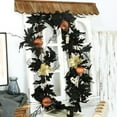 thumbnail image 5 of Thanksgiving Wreath with Black Maple Leaf and Autumn Vine for Fall Home, 5 of 5