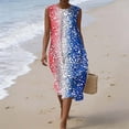 thumbnail image 4 of Fewfanhot Women's 4th of July 250th Anniversary American Flag Print Midi Dress, Crew Neck Sleeveless Patriotic Loose Fit Sundress with Pockets, Casual Summer Tank Dress, 4 of 9