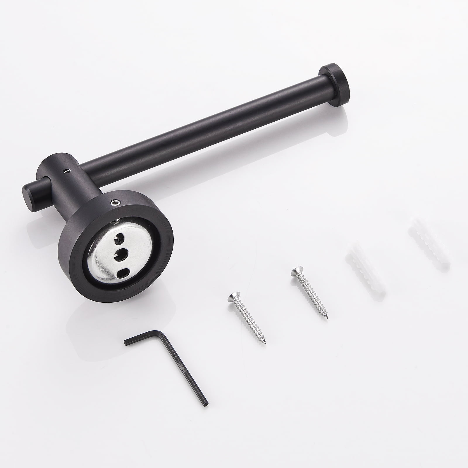 Wall Mounted Toilet Paper Holder,Thicken Toilet Roll Holder for Bathroom, Kitchen,Matte Black