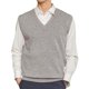 thumbnail image 1 of Chaleco tipo jersey holgado y cálido sin mangas para hombre, chaleco tipo jersey con cuello en V, 1 of 5