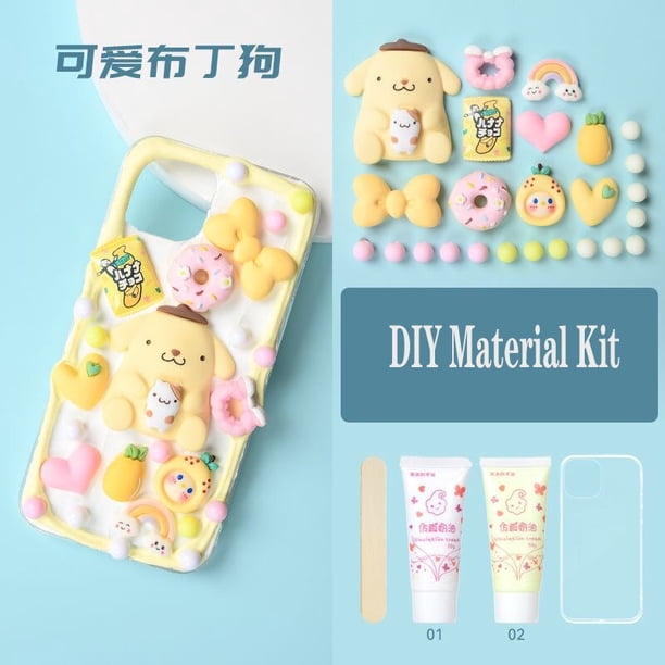 Sanrio Cinnamoroll My Melody Manual, Kit de Material DIY, funda de teléfono para IPhone 14, 13, 12, 11 Pro Max, Mini, X, XR, XS MAX, 7, 8 Fivean unisex