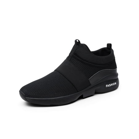 

Woobling Unisex Running Shoes Fitness Workout Athletic Slip On Sneakers Breathable Trainers Walking Outdoor Black 8.5