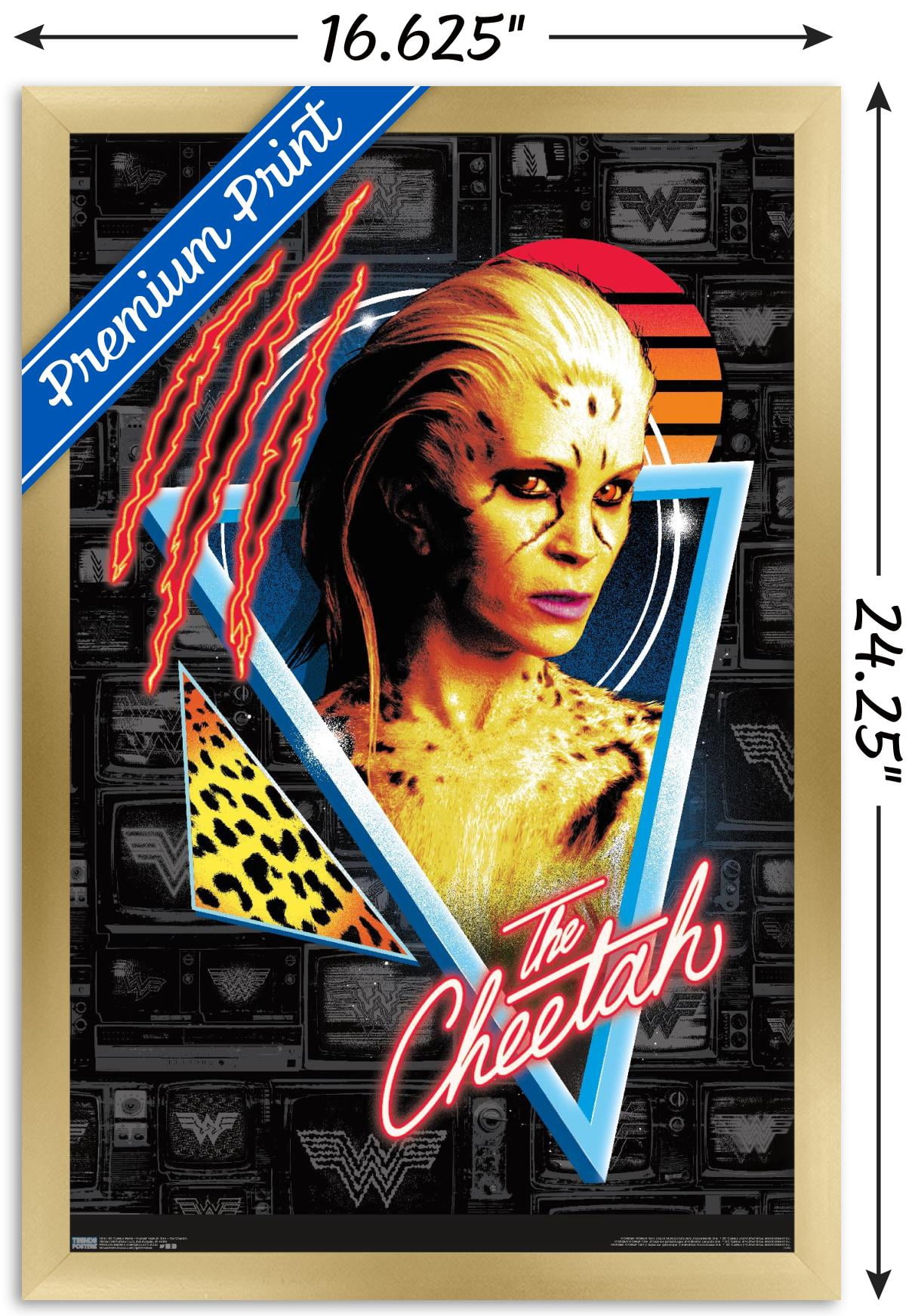 DC Comics Movie - Wonder Woman 1984 - The Cheetah Wall Poster, 14.725" x 22.375", Framed