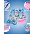 thumbnail image 5 of 5-16Y Kids Teens Boys Swim Trunks with Compression Liner Double Layer Beach Surf Swim Shorts Quick Dry Boxer Brief Swimwear Bottoms, 5 of 8