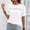 White, variant on Women's Moroccan Tile Graphic Tee Crew Neck Short Sleeve Regular Fit Casual Lightweight Summer Top
