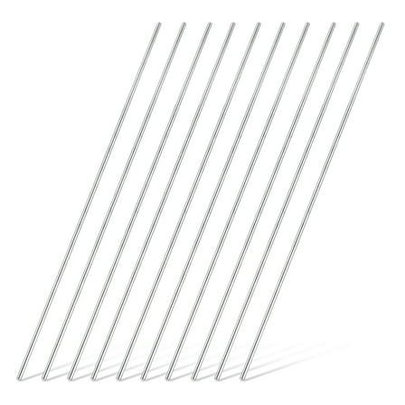 20pcs 316 Stainless Steel Round Rod Bar, 1x150mm Silver Solid Shaft Rods