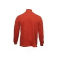 thumbnail image 3 of Club Room Red-Orange Heather Half Zip Sweatshirt 1/2 , Size Medium, 3 of 4