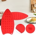 thumbnail image 4 of OULII Tapis de Repassage Pratique 4 Pcs Rouge Silicone pour Isoler les Sources de Chaleur, 4 of 8