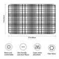 thumbnail image 3 of Black Gray and White Checkered Pattern Bathroom Rugs Mat,Non Slip Microfiber Bathroom Rug,Rubber Backing,Soft Bathroom Mats for Bathroom Floor,Tub and Shower,17x27in(43x68cm), 3 of 5