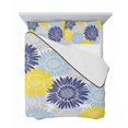 thumbnail image 7 of Quilts Twin-XL Size Bedding Set, Yellow Blue Sunflowers Lightweight Quilted Comforter, Boho Retro Floral Rustic Blossom Soft Reversible Bedspread Coverlet with Pillow Covers for All Season, 68" x 98", 7 of 7