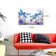thumbnail image 5 of 16x24 inch Colorful Dragonflies & Flowers Oil Painting&nbsp;Wall Art,Indoor Bedroom,Garden Yard,Living Room,Study Wall Art Decor Paintings Prints,Gift For Dragonflies & Flower Lover,Florists Decor, 5 of 6