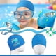 thumbnail image 5 of Gorros de natación KEWITY para niños 2 uds impermeable pelo largo y corto, 5 of 5