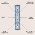 thumbnail image 4 of JONATHAN Y MODERN PERSIAN 2 x 8 Runner Rug, Palmette Floral - Navy/Blue, MDP503D-28, 4 of 10