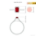 thumbnail image 4 of ANGARA Natural Emerald-Cut Ruby Halo Twisted Shank Engagement Ring in 14K White Gold for Women (Size-6x4mm) | July Birthstone, Birthday, Anniversary, Jewelry Gift for Women | Natural Ruby Ring, 4 of 9