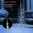 thumbnail image 5 of Alpine Corporation BYS144WT Cool White LED Lights Alpine Festive Silver Christmas Tree, 5 of 13