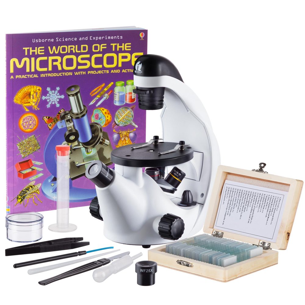 IQCrew 40X500X Science Discovery Series Inverted Microscope with 25pc