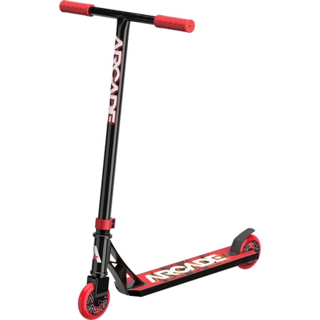 Arcade Action Sports Rogue Pro Scooters for Kids 8 Years and Up (6 - 12 Years Old) - Beginner Kick Scooter / Stunt Scooter for Kids Freestyle  School Commute or Learn Trick Scooter Moves (Red/Black)