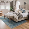 thumbnail image 2 of KUETH 5x7 Area Rug Blue Abstract Area Rug, Machine Washable Vintage Distressed Throw Rug with Non-Slip Gripper, Modern Aesthetic Carpet for Bedroom Living Room, 2 of 10