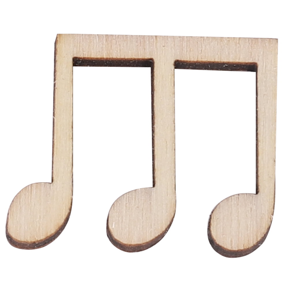 Wooden musical notes fêtes danniversaire pour Noël 100 Pcs 2cm Note de musique écologique et saine Décoration en bois 