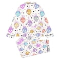 thumbnail image 4 of REDARER Kids Cartoon Skull Halloween 2 Piece Pajama Set Long Sleeve Button Down Sleep Outfit for Trick or Treat Holiday Nightwear,9-10 Years, 4 of 5