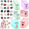 thumbnail image 1 of Ruifaya Regalos para el día de San Valentín: paquete de 24 tarjetas de San Valentín con piedras de cristal naturales, 1 of 7