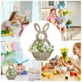 thumbnail image 4 of Wicker Easter Bunny Basket Hanging Wall Pocket, Hand Woven Bunny Wall Hanging, Front Door Basket Hanger for Spring Decor, Indoor Outdoor Easter Decorations, Rustic Farmhouse Wall Decor, 4 of 6