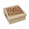 thumbnail image 1 of Wyoming State with Text Swirls Square Rubber Stamp Stamping Scrapbooking Crafting - Small 1.25in, 1 of 7