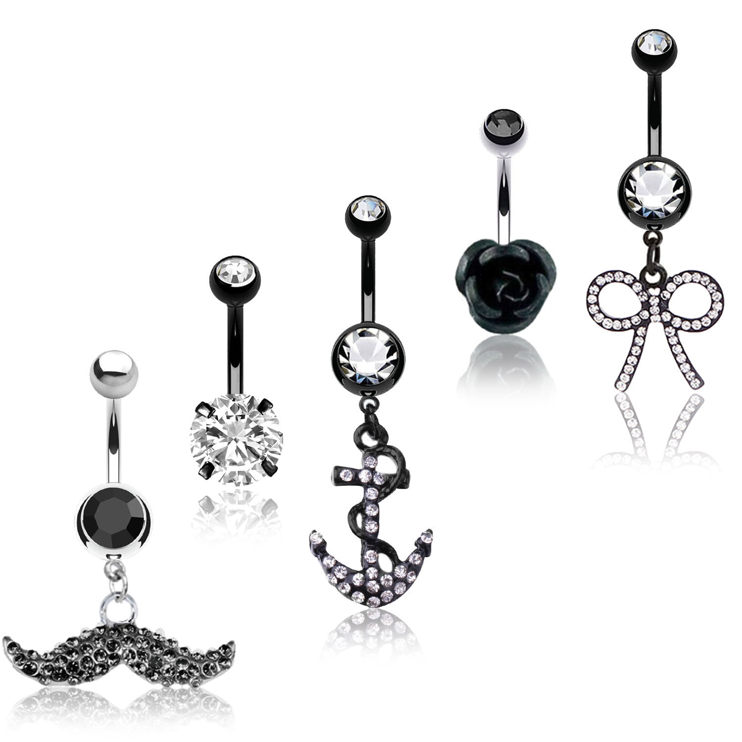 Details about   Beauty Navel Belly Button Rings Bar Crystal Flower Dangle Body Piercing Jewelry