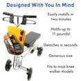 TKWC INC Universal Knee Scooter Basket Accessory Fits Most Walker