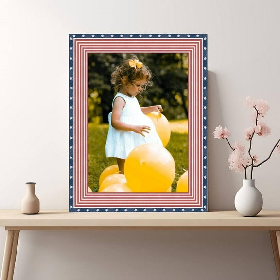 Red White and Blue Picture Frame Wall Hanging USA Framing