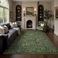thumbnail image 3 of TURCURNO Washable 5x7 Area Rugs for Living Room Bedroom,Soft Botanical Willow Leaf Print Area Rugs Boho Farmhouse Non Slip Stain Resistantrug Olive Green Rug, 3 of 11