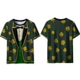 thumbnail image 6 of St Patricks Day Shirts for Men Clover Graphic T Shirt Round Neck Short Sleeve Blouse Novelty Funny Print T Shirts Summer Basic Tops, 6 of 8