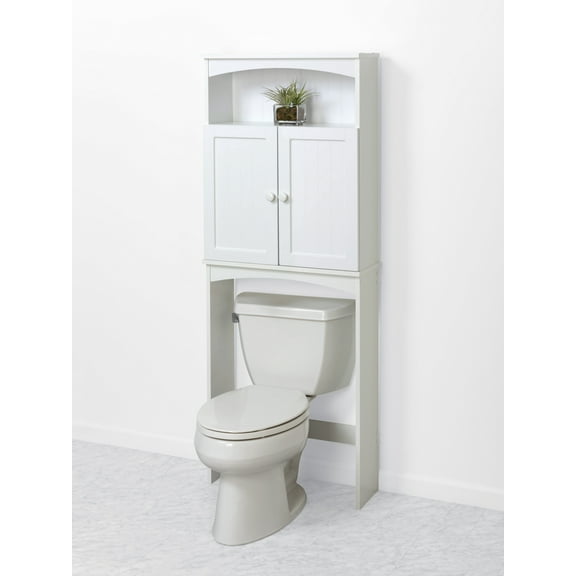 Zenna Home Cottage Collection over the Toilet Spacesaver, Bathroom Storage Shelves, White
