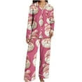 thumbnail image 5 of Tnhcen Women's Christmas Pajama Set 2-Piece Holiday Print Sleepwear Flannel Long Sleeve Pajamas Festive Family Matching Pajamas Cozy Winter Pajama Set with Pants S-3XL, 5 of 5