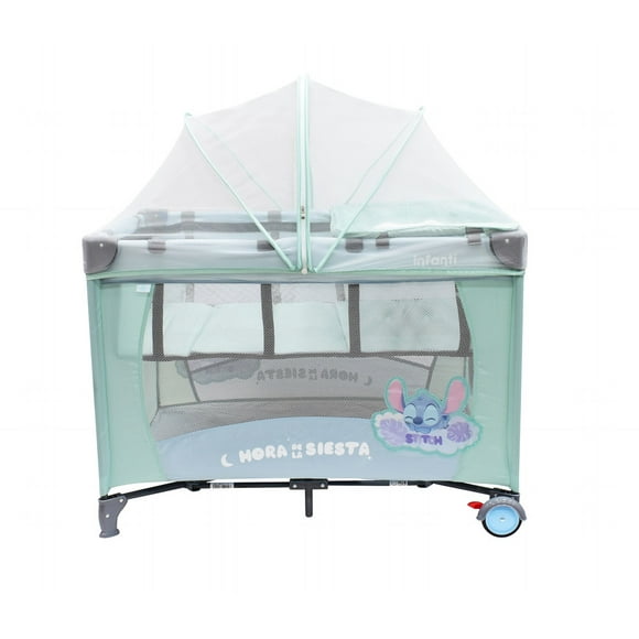 Cuna de viaje Disney Aloha Stich verde