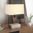 thumbnail image 6 of Evelyn&Zoe Holden 22" Modern Metal and Concrete Table Lamp with White Rectangle Fabric Shade, 6 of 7