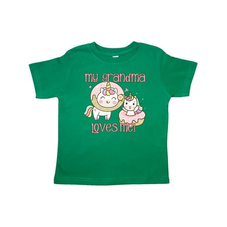 

Inktastic My Grandma Loves Me Unicorns Gift Toddler Boy or Toddler Girl T-Shirt
