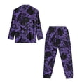 thumbnail image 5 of DISNIMO Women's 2 Piece Lounge Sets Crow Leaf Printed Long-Sleeve Pajama Sets with Pocket Button Down Sleepwear with Matching Long Pants, 5 of 7