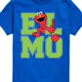 thumbnail image 3 of Sesame Street - Elmo Collegiate - Toddler and Youth Short Sleeve Graphic T-Shirt, 3 of 5