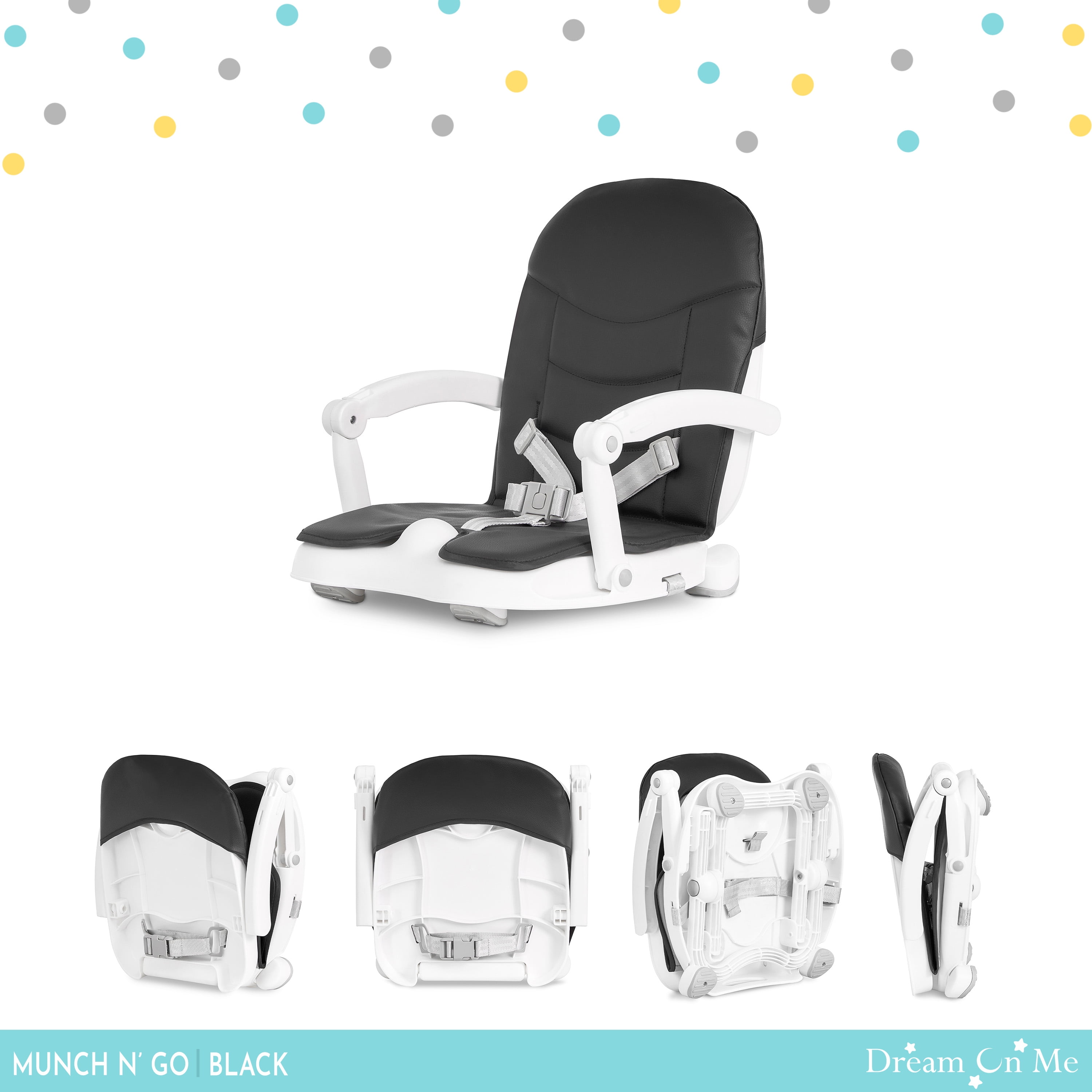 Dream On Me Munch N' Go Booster Seat in Black