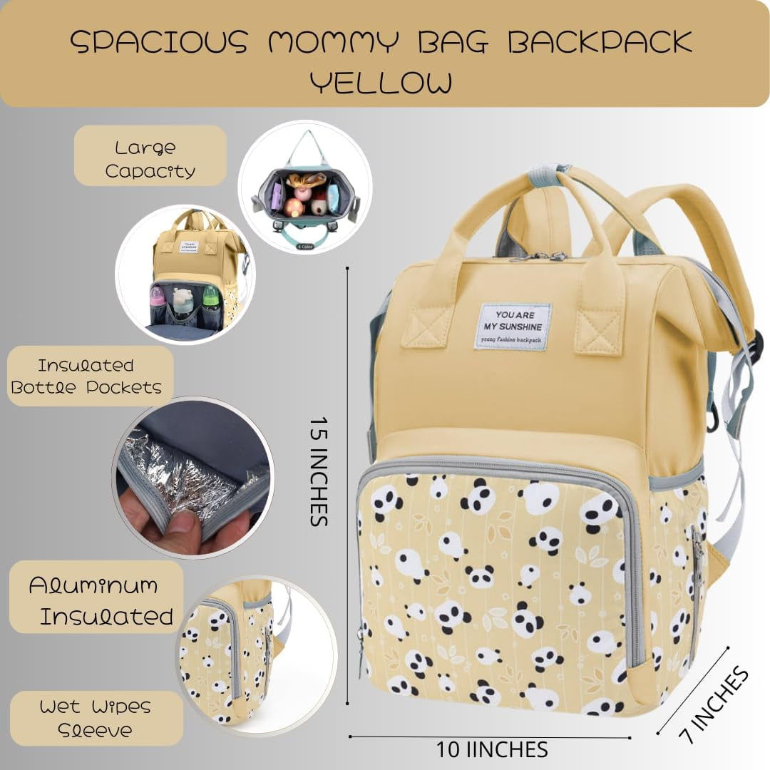 Diaper Bag Backpack for Moms - Diaper Bag Backpack for Girl - Multi-Function Diaper Bags for Baby Girl - Waterproof Baby Bag for Mom whit Insulated Pockets & Stroller Straps.