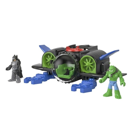 Imaginext DC Super Friends Batsub Vehicle with Batman and K. Croc Figures for Preschool Kids