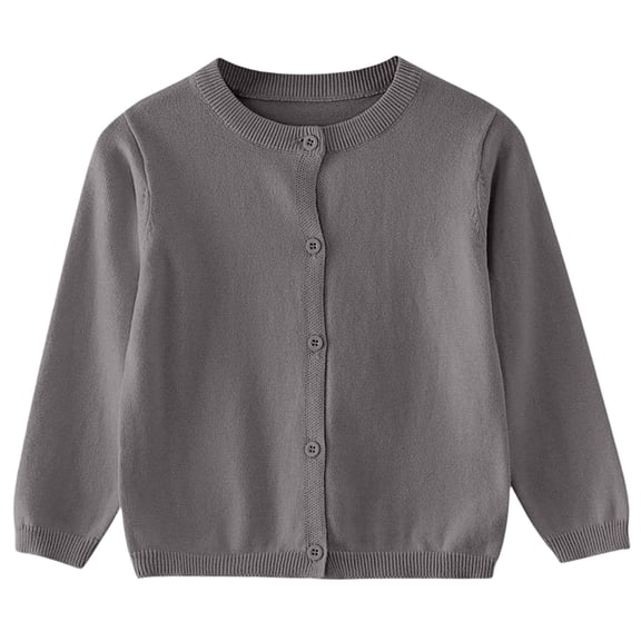Grblisyd Girls Button Down Cardigan Kids Long Sleeve Crewneck Uniform Knit Sweater