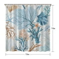 thumbnail image 2 of Starfish and Seashells Shower Curtain 72x72 Inch Waterproof Polyester Fabric with Hooks, Vivid Marine Life Design for Beach House and Nautical Bathrooms, 2 of 5