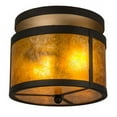 thumbnail image 5 of Meyda Tiffany 81663 Smythe Craftsman 2 Light 12" Wide Semi-Flush Drum Ceiling Fixture -, 5 of 7